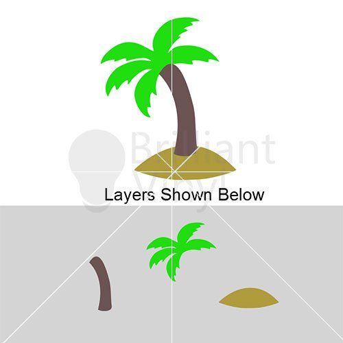 Layered Palm Tree SVG