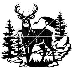 Deer Scene SVG