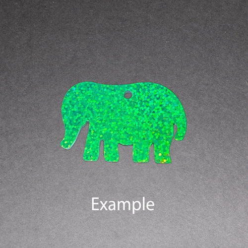 Acrylic Blank - Mini Elephant Example