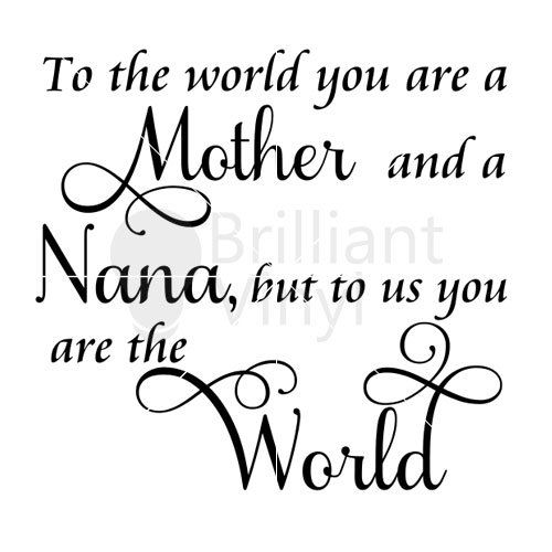 To the World you are Mother and Nana - Square Layout SVG