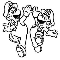 Mario & Luigi(bw) SVG