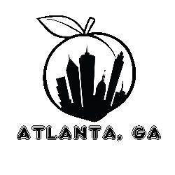 Atlanta City Skyline Peach SVG