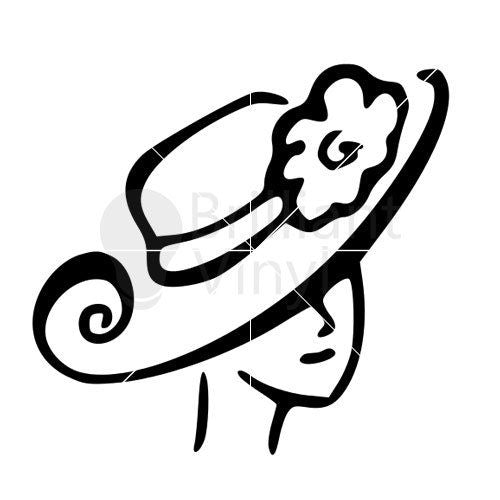 Woman in Hat SVG File