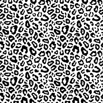Printed HTV - Black & White Leopard - 14" x 5 Yard Roll