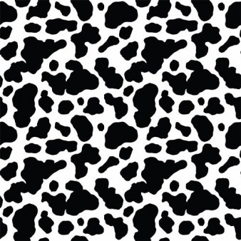 Printed Pattern - Black & White Cow Splotches
