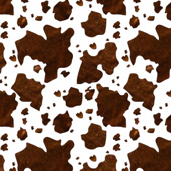 Adhesive Printed Pattern - Brown Cowhide - 12"x 14" Sheet