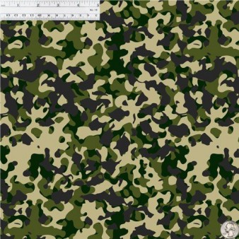 Printed HTV - Green Army Camo - 14" x 5 Foot Roll