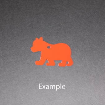 Acrylic Blank - Mini Bear Example