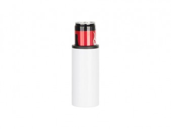 12oz Stainless Steel Skinny Can Cooler - White
