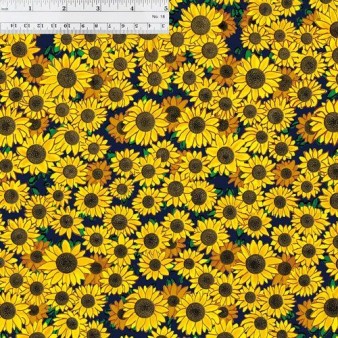 Printed Pattern - Sunflowers with Ruler