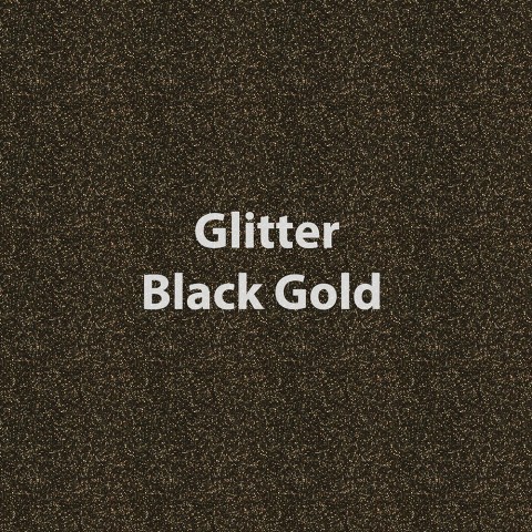 Siser GLITTER - Black Gold - 19.6" x 12" Sheet