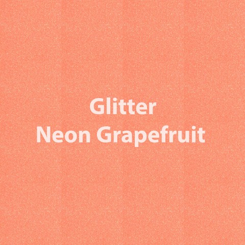 Siser GLITTER - Neon Grapefruit - 19.6" x 12" Sheet