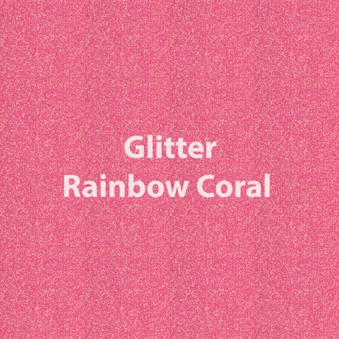 Siser GLITTER - Rainbow Coral - 19.6" x 12" Sheet