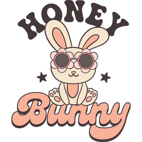 Direct to Film Transfer - 0009 Honey Bunny