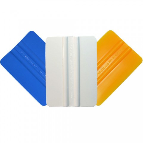 3 Pack of 4" Squeegees - Blue, White, Yellow