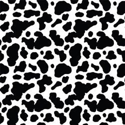 Printed HTV - Black & White Cow Splotches - 14" x 5 Foot Roll