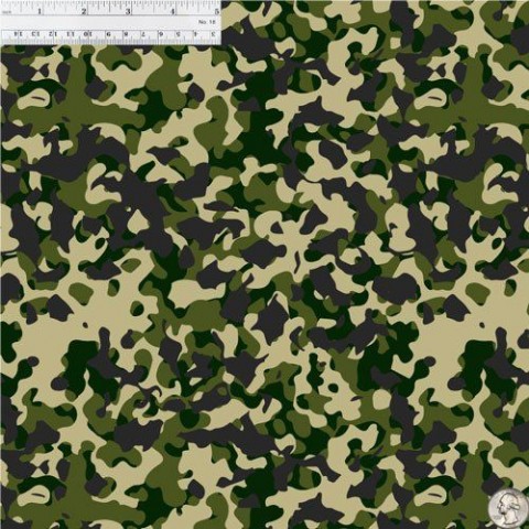 Printed Pattern - Woodland Camo with Ruler