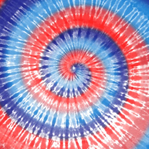Printed Pattern - Red, White, & Blue Tie Dye