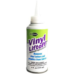 AlbaChem Vinyl Liftoff - 6oz Bottle - Removes Vinyl Letters and Graphics from Fabrics