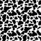 Printed Pattern - Black & White Cow Splotches