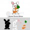 Easter Bunny with Carrot SVG File
